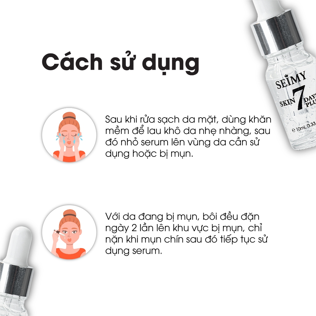 Ảnh Tinh Chất Chấm Mụn Thâm Seimy - Skin 7 Days Plus 10ml 1