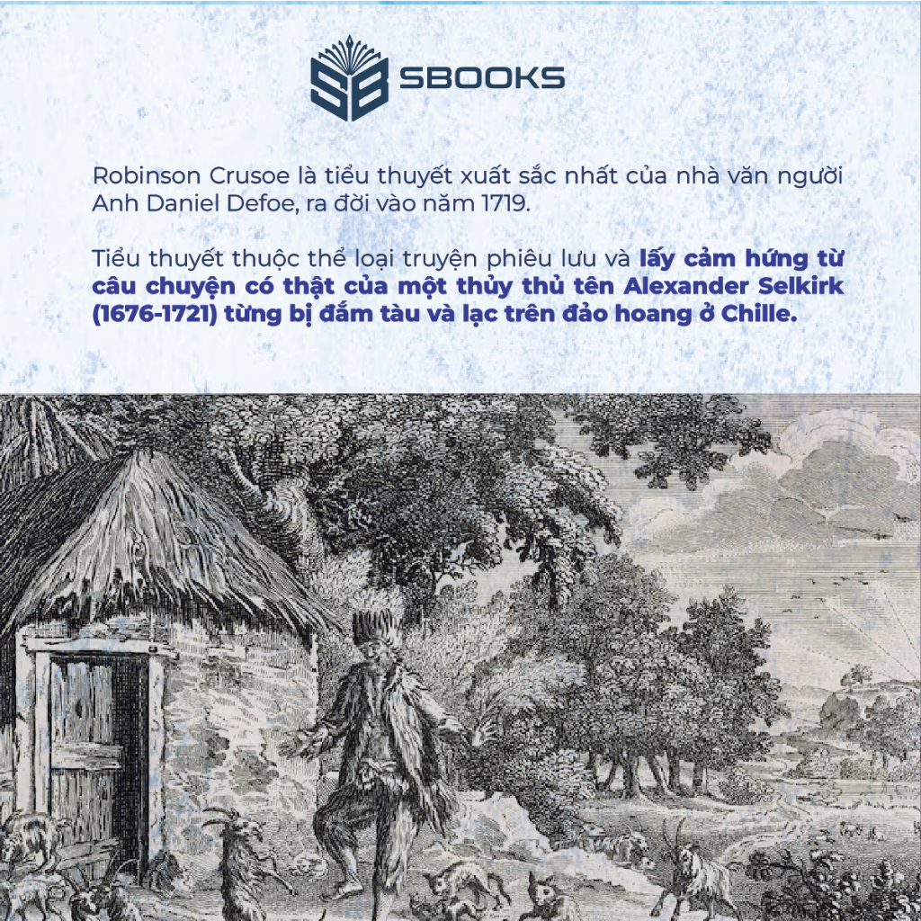 Sách - Robinson Crudoe - Daniel Defoe - SBOOKS