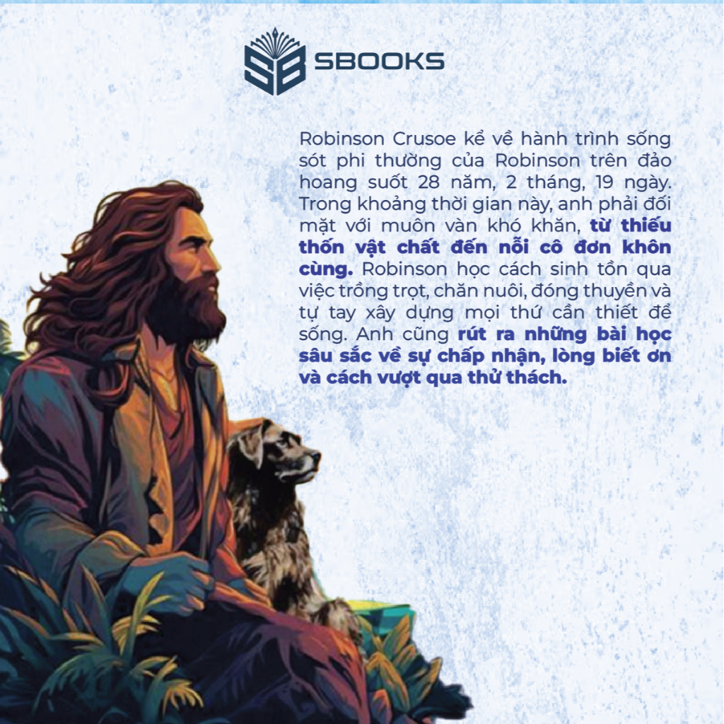 Sách - Robinson Crudoe - Daniel Defoe - SBOOKS