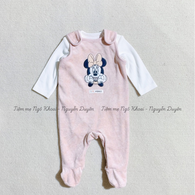 [MD184] C&A Set body cotton kèm yếm nỉ nhung liền tất xuất xịn cho bé
