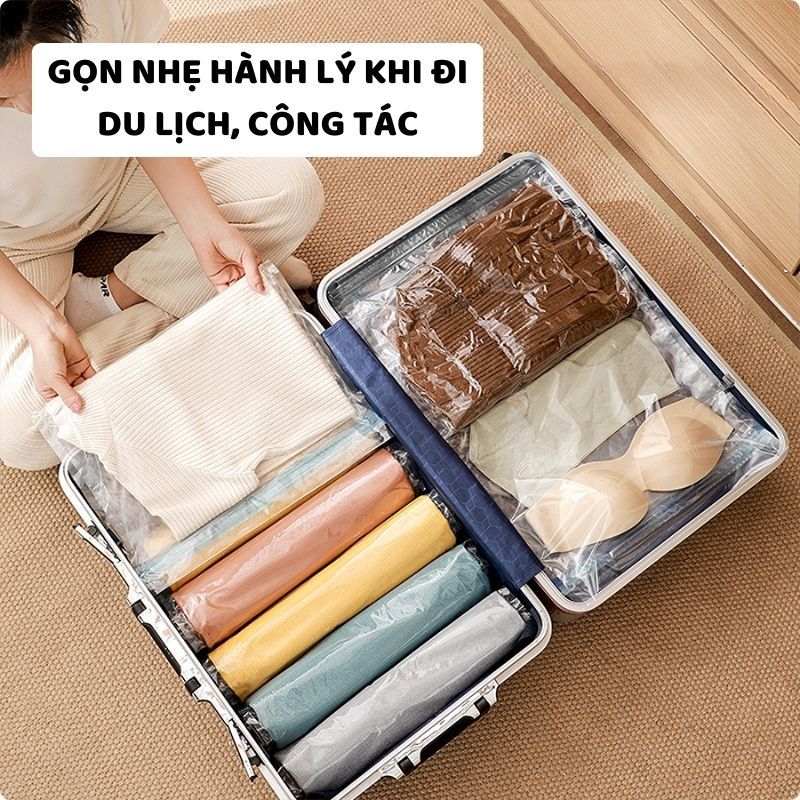[Kèm Bơm] Túi Hút Chân Không ENODA HOME Loại Siêu Dày, Túi Bảo Quản Quần Áo, Chăn Nệm 4 Size M002