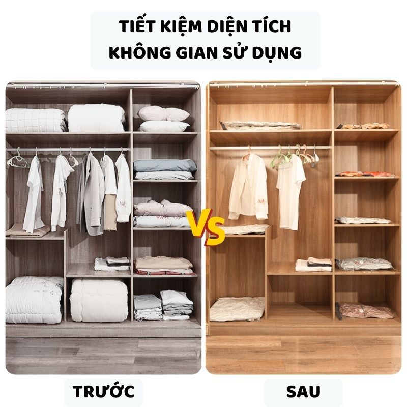 [Kèm Bơm] Túi Hút Chân Không ENODA HOME Loại Siêu Dày, Túi Bảo Quản Quần Áo, Chăn Nệm 4 Size M002