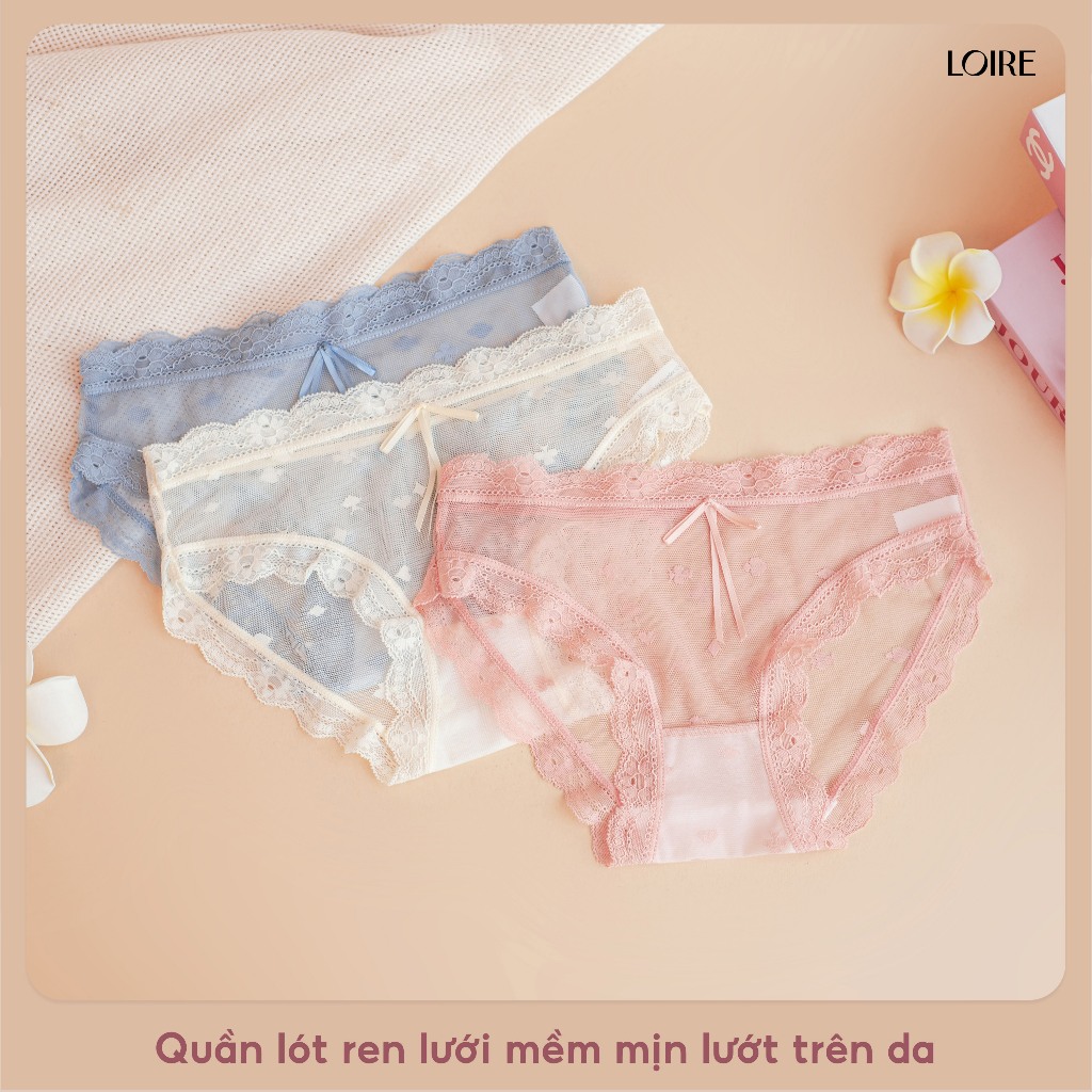 Quần Lót Ren Lưới Mềm Nhẹ Thoáng Khí QLBK116