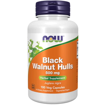 NOW Black Walnut Hulls 500mg hỗ trợ làm giảm cholesterol xấu, hỗ trợ tiểu đường
