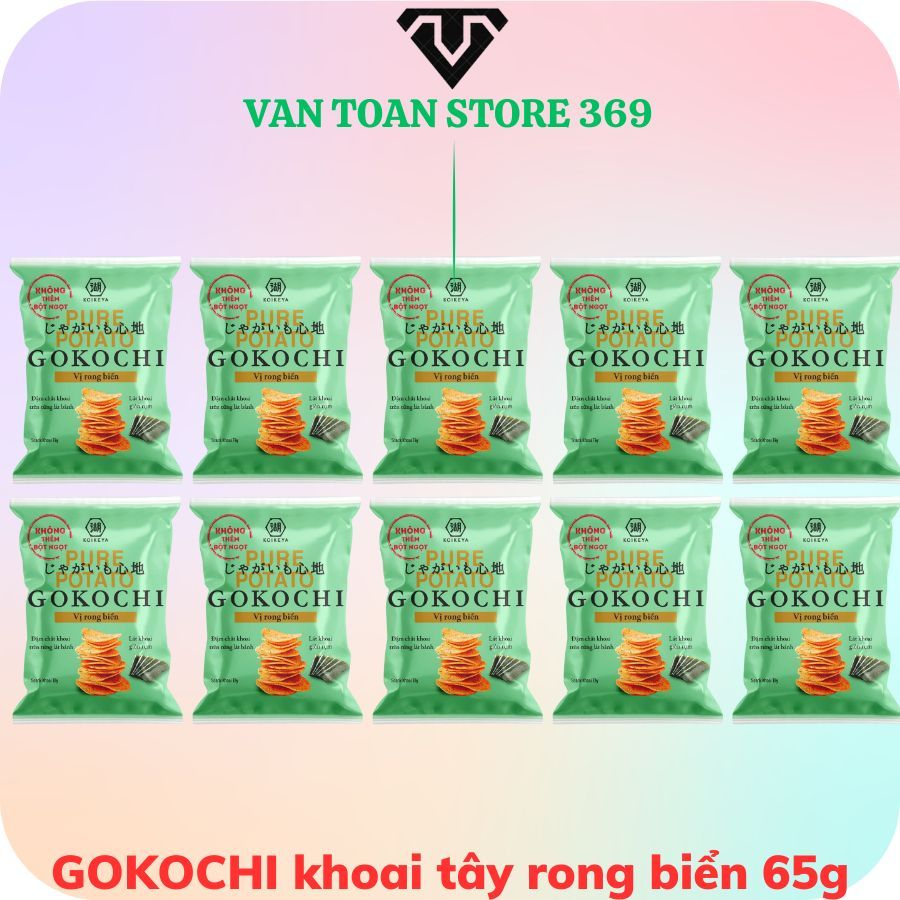 Bánh snack khoai tây GOKOCHI vị rong biển gói 65g | Shopee Việt Nam