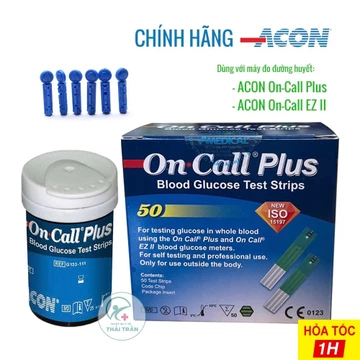 ✅ Que thử đường huyết On Call Plus (25, 50 que) chính hãng ACON (USA) mỗi hộp 2 lọ 25 que thử