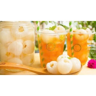 Thức uống giải nhiệt- Nhãn tươi ngâm đường Long An,565gr,ăn trực tiếp hoặc làm thức uống giải khát,không hóa chất.