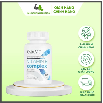 Viên Uống Bổ Sung Vitamin B Tổng Hợp - Tăng Khả Năng Trao Đổi Chất, Hormone Sinh Lý - Ostrovit Vitamin B Complex (90v)