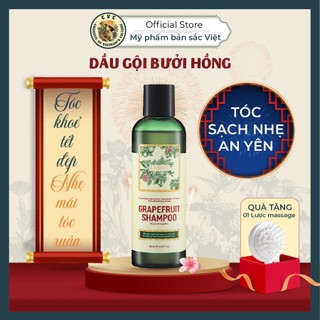 Dầu Gội Bưởi Hồng ABERA 180ml - Làm Sạch Tóc, Da Đầu, Không Sulfate, Cung Cấp Dưỡng Chất, Bảo Vệ Tóc