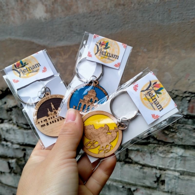 KEYCHAIN móc khóa gỗ hình ảnh phong cảnh địa danh Việt Nam - quà tặng ...