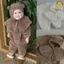 Set body choàng lông gồm body liền thân kèm mũ choàng cover Hàn Quốc cho bé trai bé gái 3-13kg