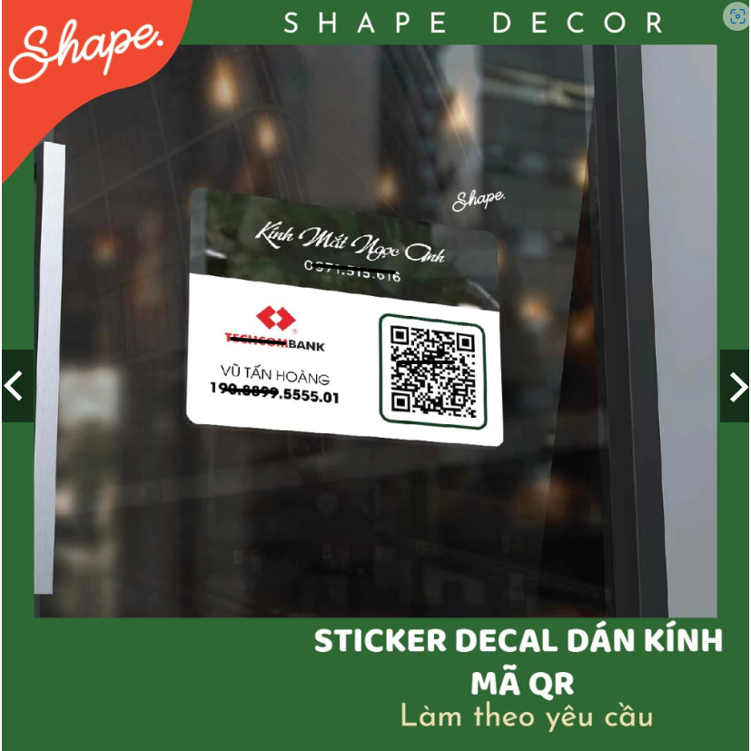 Decal Mã Q.R S.T.K dán kính - sticker Q.R dán custom ảnh thật | Shopee ...