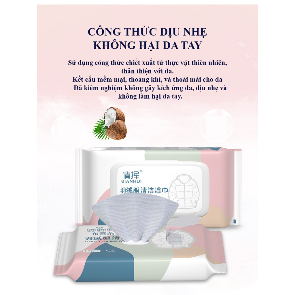 Khăn Lau Áo Khoác Chống Bẩn Bu Su Duo - Sạch Sâu, Không Cần Giặt, Đóng Gói Tiện Lợi