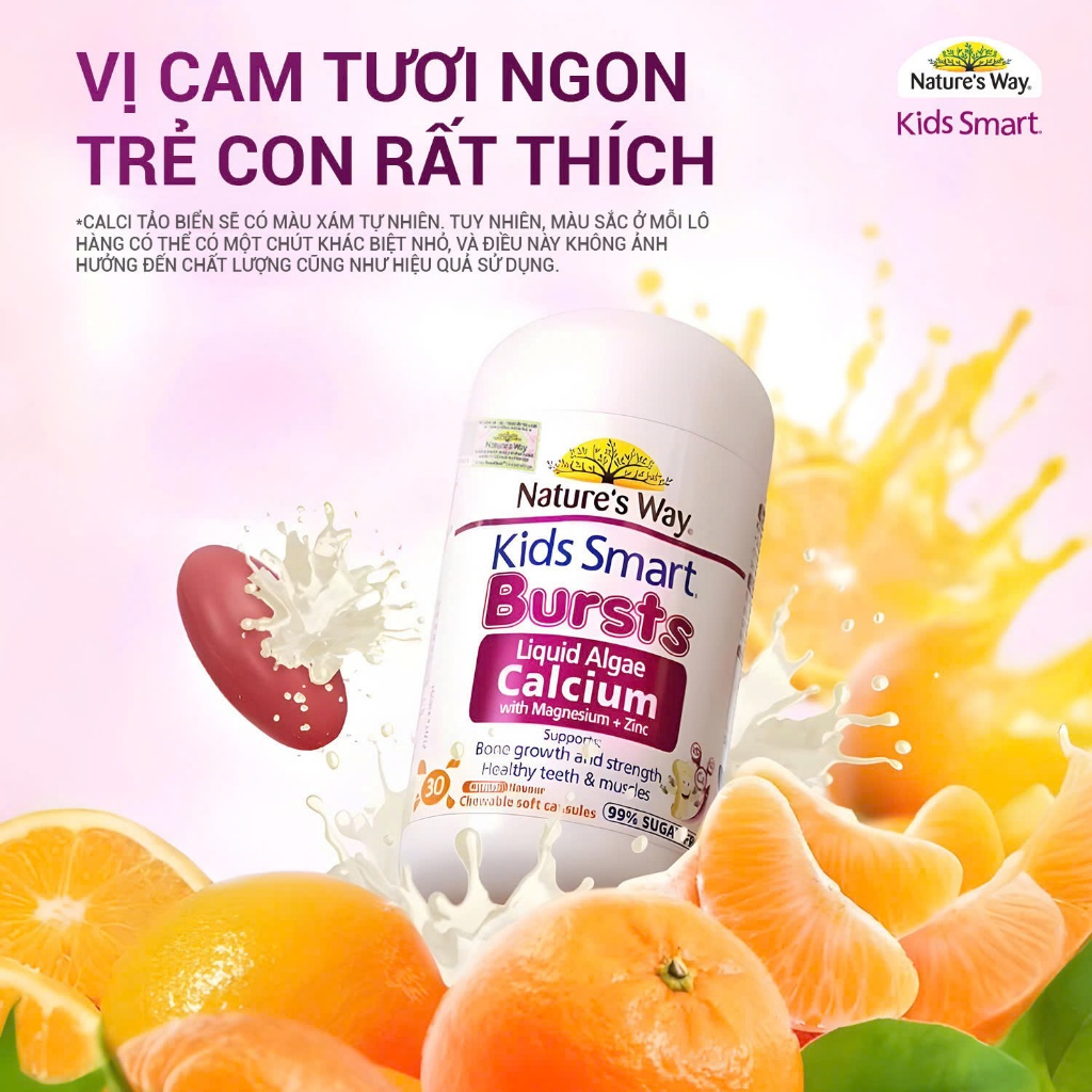 Ảnh Viên Nhai Nature's Way - Calci Tổ Ong Tảo Biển Đỏ Aquamin F Bổ Sung Vitamin D3K2, Hỗ Trợ Phát Triển Xương 30 Viên 2