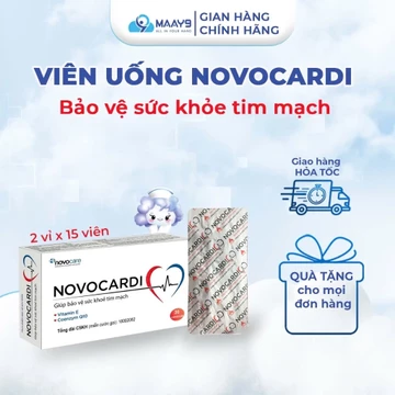 Viên uống Novocare Novocardi bảo vệ sức khỏe tim mạch, giảm nguy cơ xơ vữa động mạch, hỗ trợ tăng khả năng miễn dịch
