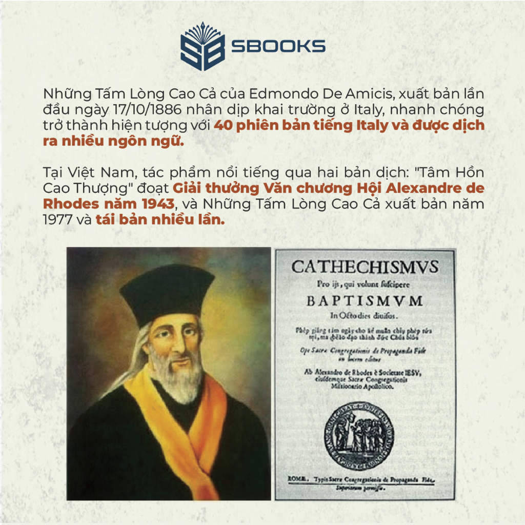 Sách Những Tấm Lòng Cao Cả - Văn Học Kinh Điển Thế Giới - Edmondo De Amicis -Sbooks Store