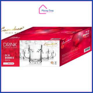 Bộ 12 Ly Cốc Thủy Tinh 332 Uống Bia Có Quai 355ML – PCD10004 Cẩm Đạt - Phương Trang