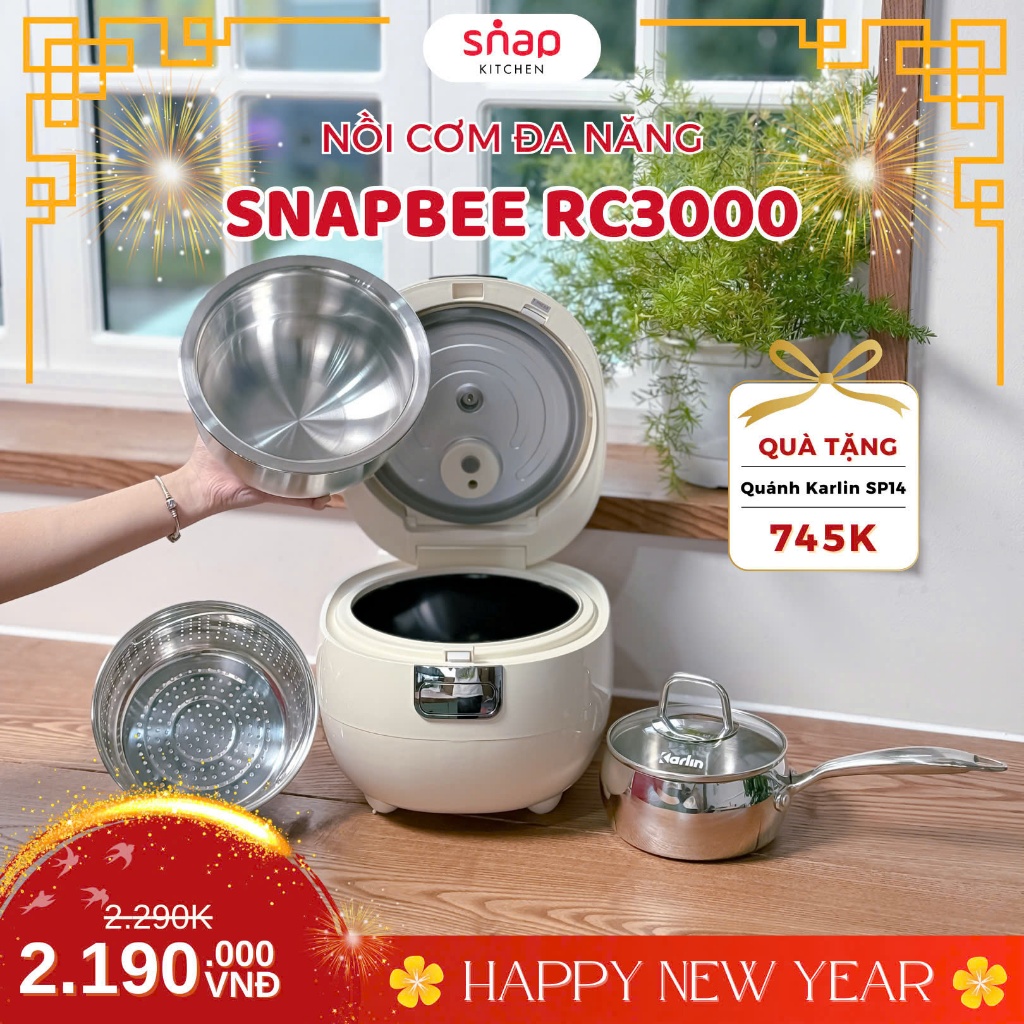 Nồi cơm tách đường đa năng inox Snapbee Rc3000 Mã mới 2025 | Shopee ...