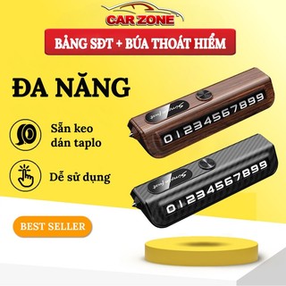 Bảng Số Điện Thoại Ô Tô VERSION 4 Gắn Taplo Xe Hơi – Kiêm Búa Phá Kính Thoát Hiểm Đa Năng
