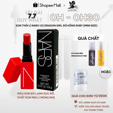 Son thỏi lì Nars 132 Dragon Girl đỏ hồng ruby (mini size) - LS125