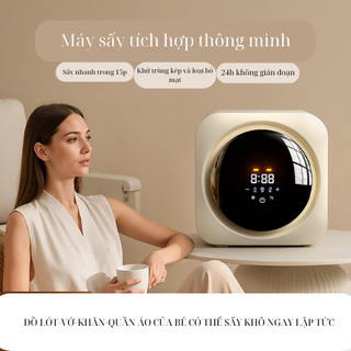 Máy Sấy quần áo mini  Cho Bé...Sấy khô, khử trùng tia cực tím, lọc bụi bẩn,bông dư thừa