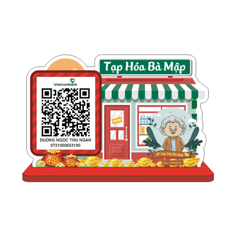 BIỂN QR TIỆM TẠP HOÁ THEO YÊU CẦU - QUÀ TẶNG SANGO