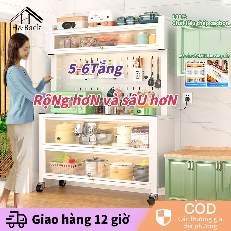 H&Rack 5/6 tầng đa chức năng bếp/phòng/phòng khách/giá để đồ ban công ...