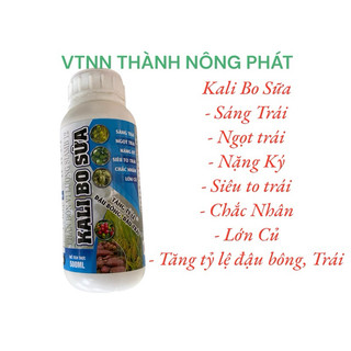 Phân bón Kali Bo Sữa 500ml tăng chất lượng nông sản sầu riêng, thanh long, cam, bưởi, lúa, rau màu, hoa kiểng, mai vàng