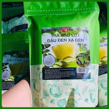 Trà Gạo Lứt đậu đen xạ đen TÚI LỌC đốt cháy mỡ thừa, đào thải độc tố trong cơ thể gói 21 túi lọc