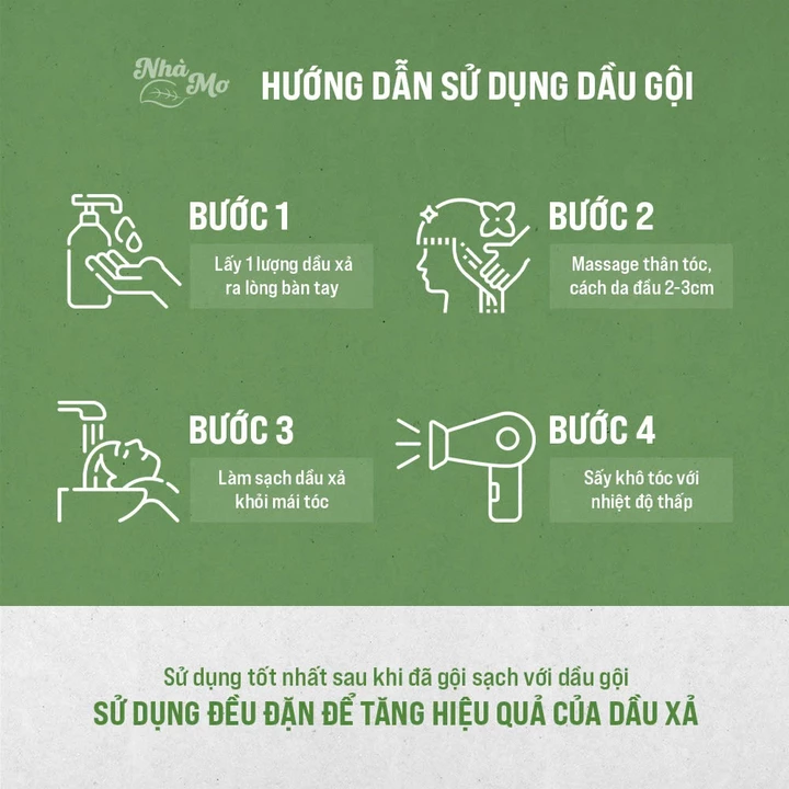 Cặp gội xả, dầu gội Bưởi Bồ Kết - Dầu xả thiên nhiên dừa oliu thuần chay kích mọc tóc Nhà Mơ – 3