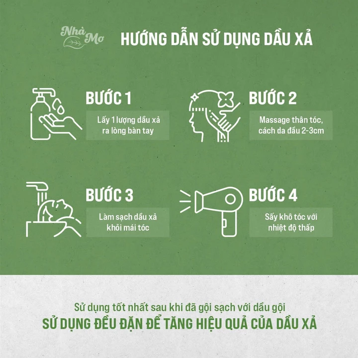 Cặp gội xả, dầu gội Bưởi Bồ Kết - Dầu xả thiên nhiên dừa oliu thuần chay kích mọc tóc Nhà Mơ – 5