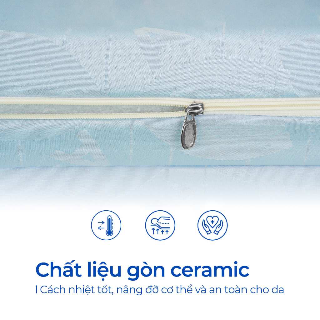 Ảnh Nệm Bông Ép Gấp 3 Aroma Ceramic, Nệm Siêu Cứng Nâng Đỡ Và Bảo Vệ Côt Sống, Chính Hãng, Bảo Hành 12 năm 3