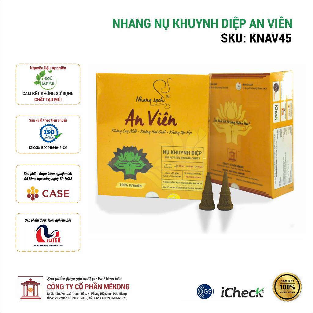 Nhang khuynh diệp nụ An Viên cao (45 nụ) - KNAV45
