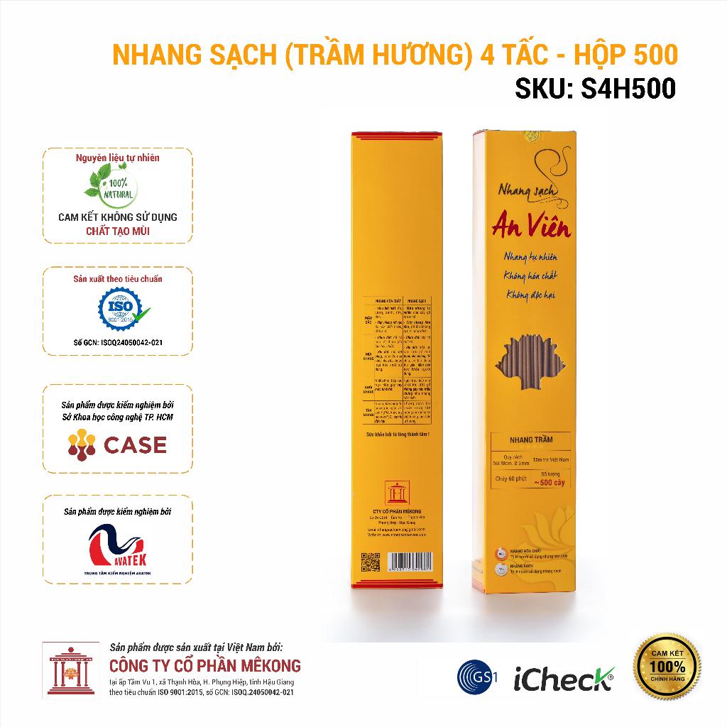 Nhang sạch (trầm hương) 4 tấc - Hộp 500