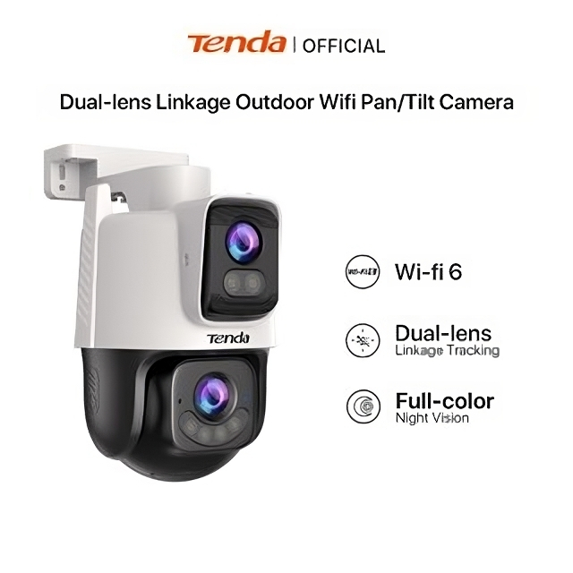 Ảnh Camera WiFi Tenda Ngoài Trời RH9 FHD 6MP2 Ống Kính 2 Tầm Nhìn 360 Đàm Thoại 2 Chiều BH 2 Năm 1