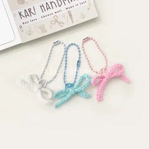 Móc khoá nơ len handmade (có khoen)
