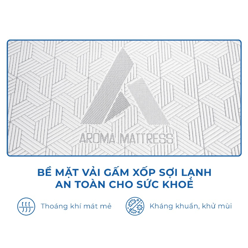 Ảnh Nệm Cao Su Hoạt Tính Aroma Grey, 100% Cao Su Thiên Nhiên, Kháng Khuẩn, Chống Nấm Mốc, Bảo Hành Xẹp Lún 10 Năm 4