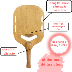 Vợt pickleball cổ điển, gỗ thông