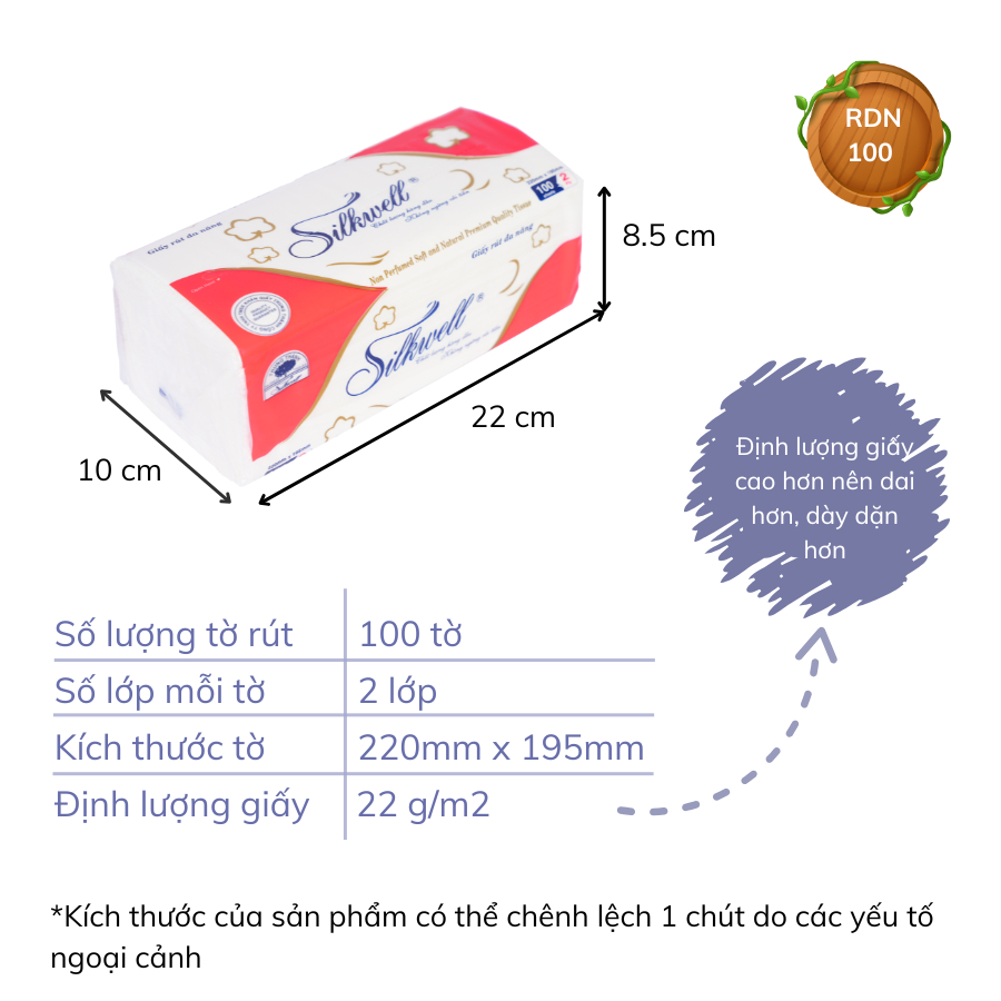 Thùng 18 gói Giấy lau đa năng Silkwell 100 tờ 2 lớp siêu dai, giấy lau đa năng làm giấy lau bếp, giấy thấm dầu