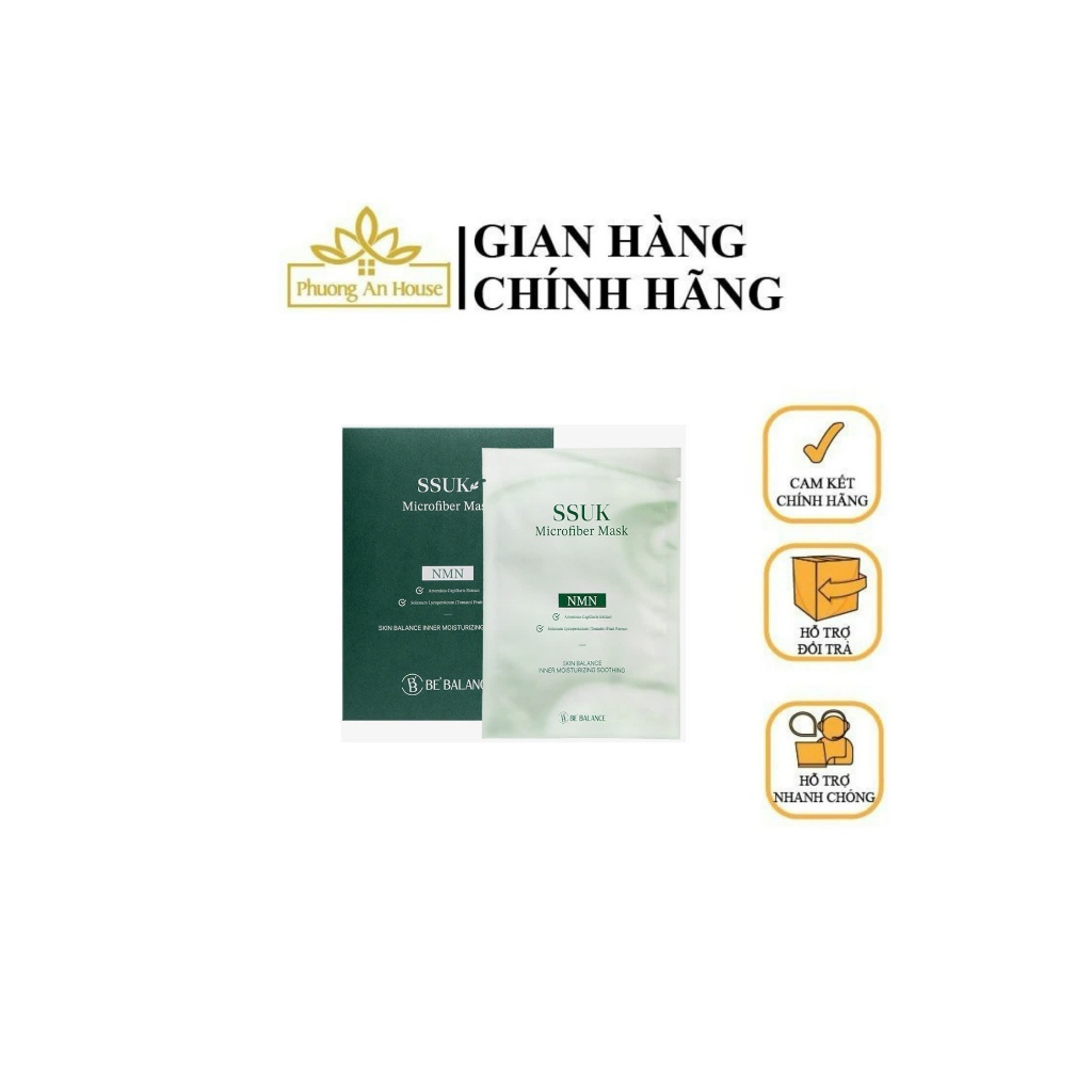Mặt Nạ Vi Sợi Be'Balance SSUK MICRO FIBER MASK Chiết Xuất Ngải Cứu kết hợp NMN và Cà Chua Xanh