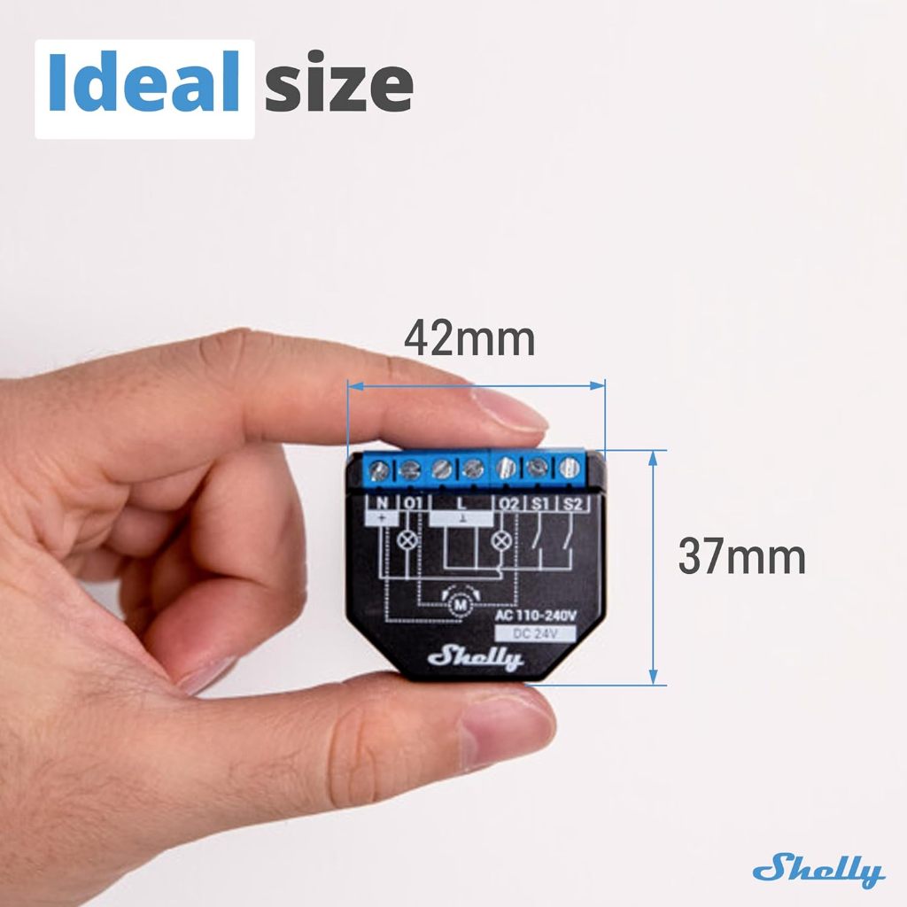Shelly Plus 2PM Smart Home WiFi Relay 2 kênh có chức năng kiểm soát đo lường điện năng