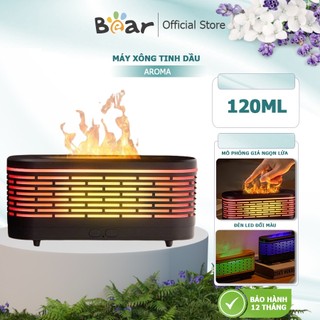 Máy xông tinh dầu, Máy phun sương tạo ẩm khuếch tán tinh dầu, tích hợp LED 7 màu, hoạt động êm ái, tự ngắt khi hết nước