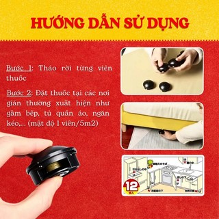 Thuốc Diệt Gián Nhật Bản 12 Viên An Toàn Hiệu Quả Cho Con Người Và Vật Nuôi