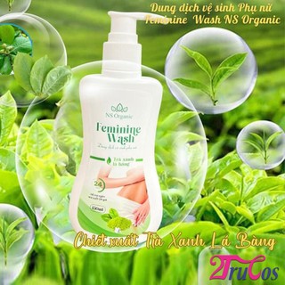 Dung dịch vệ sinh nữ NS Organic Feminine Wash 150ml (Lá Trầu Không Lô Hội, Lá Bàng Trà Xanh) 2Trucos