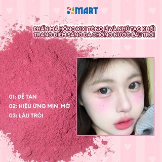 Phấn má hồng mịn lì XiXi 4 ô nhũ sáng highlight trang điểm tích hợp phấn mắt nhũ lì bền màu.