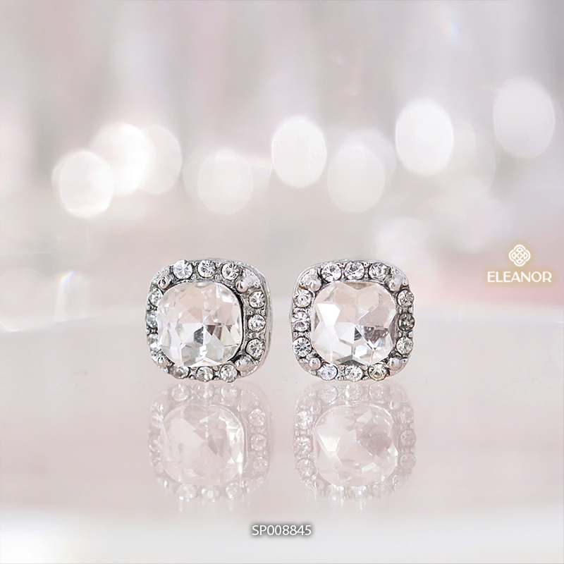 Bông tai nữ chuôi bạc 925 Eleanor Accessories nụ đính đá phụ kiện trang sức khuyên tai 4324