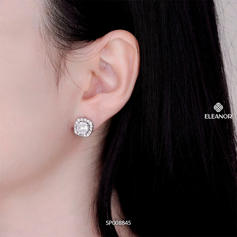 Bông tai nữ chuôi bạc 925 Eleanor Accessories nụ đính đá phụ kiện trang sức khuyên tai 4324