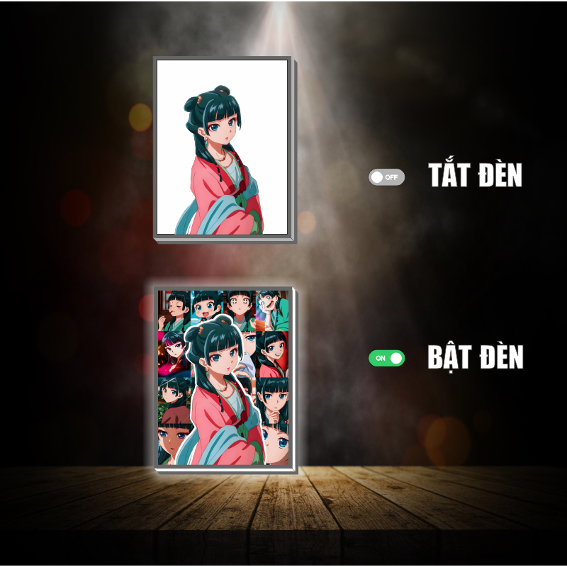 Tranh đèn led 3D đổi màu Dược sư tự sự - Tranh đèn led 3D ANIME trang trí bàn làm việc, đèn ngủ
