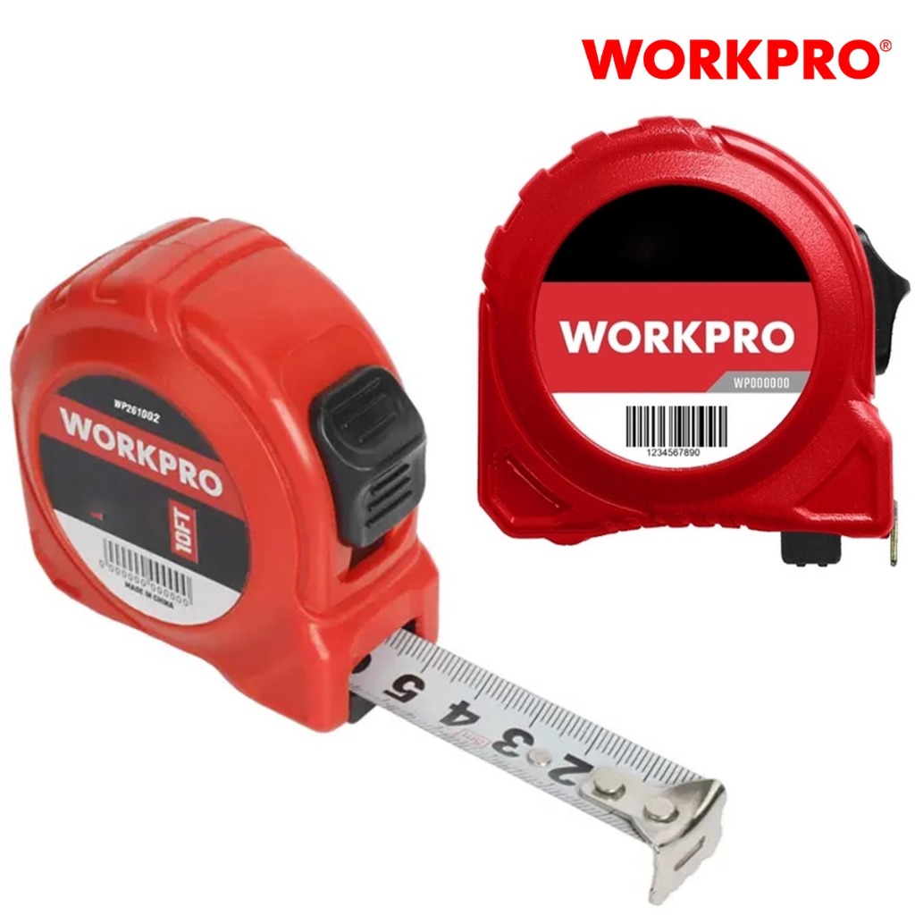 Thước cuộn 3m/ 5m/ 7,5m WORKPRO dây nhựa cao cấp WORKPRO WP261002-003-004 nhỏ gọn tiện dụng - Hàng chuẩn chính hãng