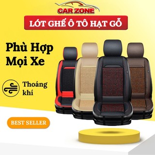 Bọc Ghế Ô Tô - Lót Ghế Ô Tô Hạt Gỗ Cao Cấp Chống Nóng, Massage Lưng,Bao Bọc Da PU Cao Cấp CARZONE